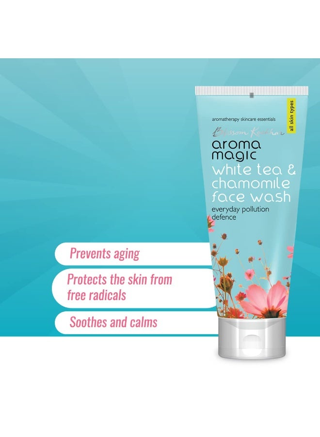 Aroma Magic Everyday Pollution Defence White Tea & Chamomile Face Wash| with Soya Milk Extracts| All Skin -100 ml Pack Of 1 - Image 3