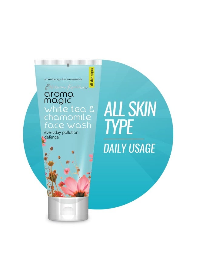 Aroma Magic Everyday Pollution Defence White Tea & Chamomile Face Wash| with Soya Milk Extracts| All Skin -100 ml Pack Of 1 - Image 1