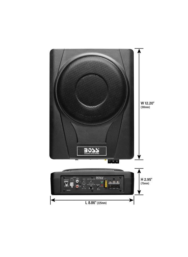BOSS AUDIO SYSTEMS BASS8 8 Inch Under Seat Powered Car Subwoofer – 800 High Output, Low Profile, Built in Amplifier, for Truck, Boxes and Enclosures, Remote Subwoofer Control - Image 4