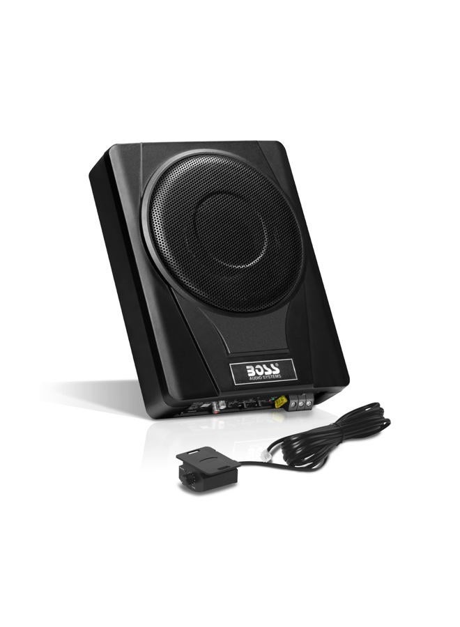 BOSS AUDIO SYSTEMS BASS8 8 Inch Under Seat Powered Car Subwoofer – 800 High Output, Low Profile, Built in Amplifier, for Truck, Boxes and Enclosures, Remote Subwoofer Control - Image 1