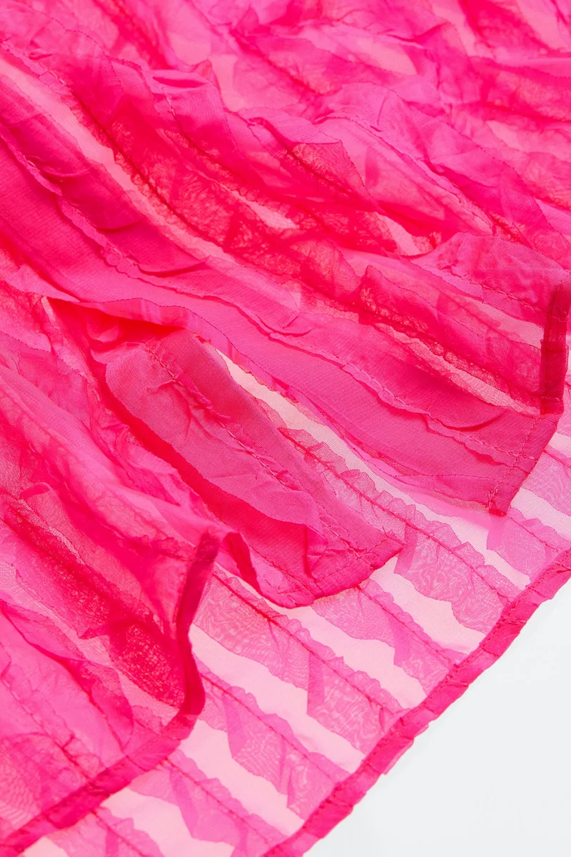 H&M Pleated sheer shirt