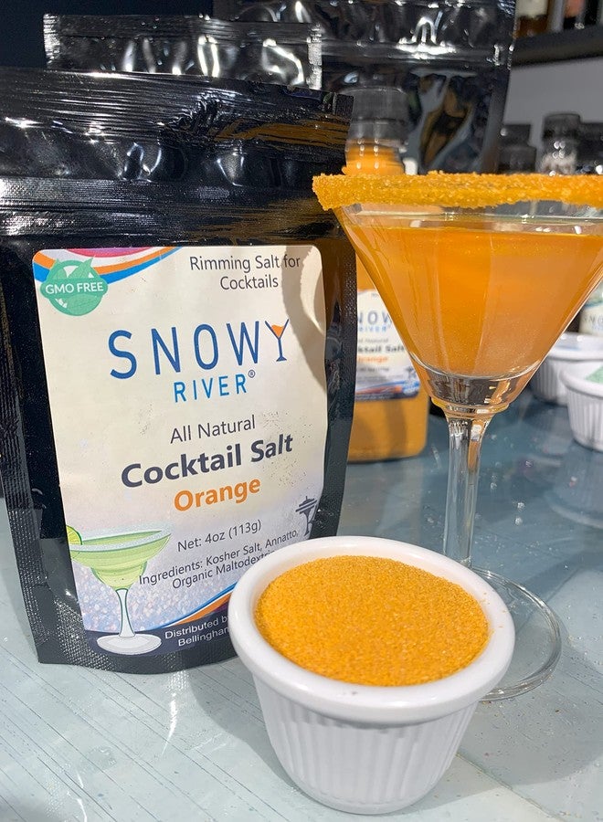 Snowy River Orange Cocktail Salt - Naturally Colored Margarita Salt, Margarita Rimmer, Beverage Rimmer, Cocktail Rimming Salt, Decorative Salt, Kosher (16oz Bag) - Image 5