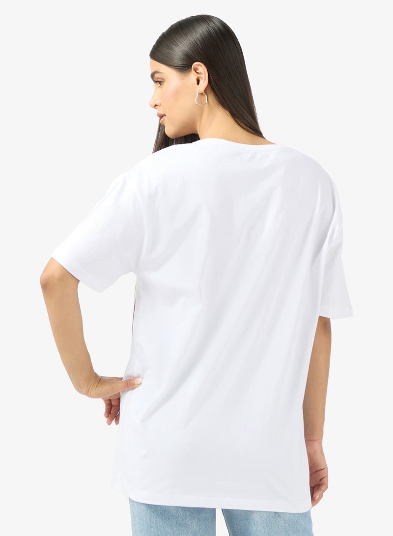 Ginger Cotton Oversize Travel Graphic T-shirt - Image 2