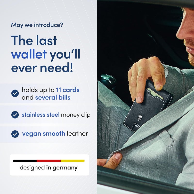 TRAVANDO Mens Wallet with Money Clip AUSTIN RFID Blocking Bifold Credit Card Holder for Men with Gift Box - Image 2