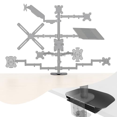 Pholiten Steel Bracket Plate Reinforcement for Glass Desk, Fits Most Monitor Stand Grommet C Clamp Installation Hole Reinforcement - Image 1