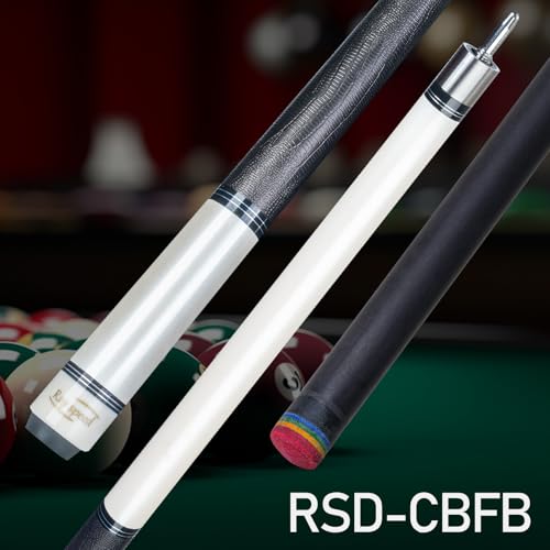 Ray speed Carbon Fiber Pool Cue Stick 125mm Rainbow Tip Low Deflection Pool Stick with Uniloc Pin Joint and Extension Pool Stick WhitePro - Image 3