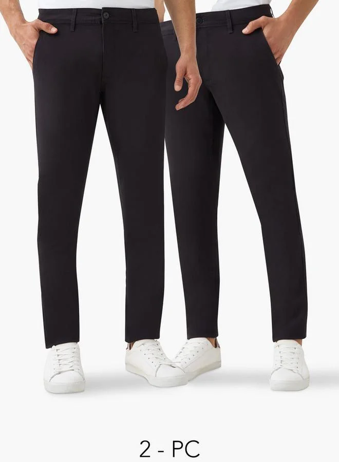 سبلاش فيڤ Set of 2 - Chinos with Pockets and Button Closure