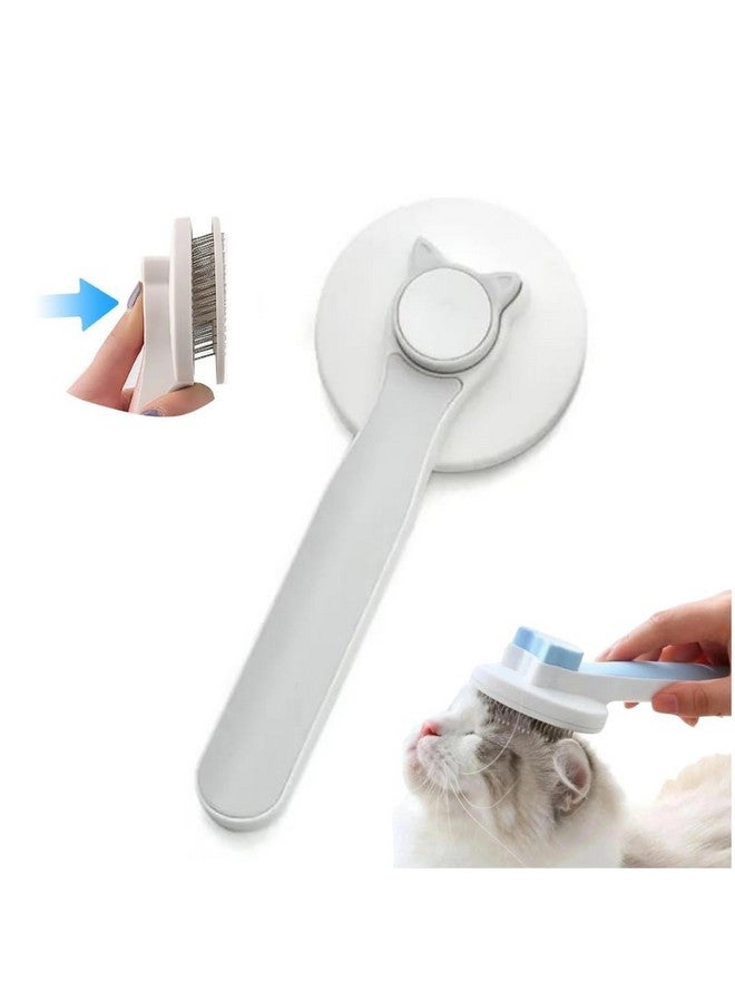 Versatile Pet Grooming Brush - Gently Removes Loose Undercoat, Suitable for Cats and Dogs, Ideal for Massage (Gray) - Image 1