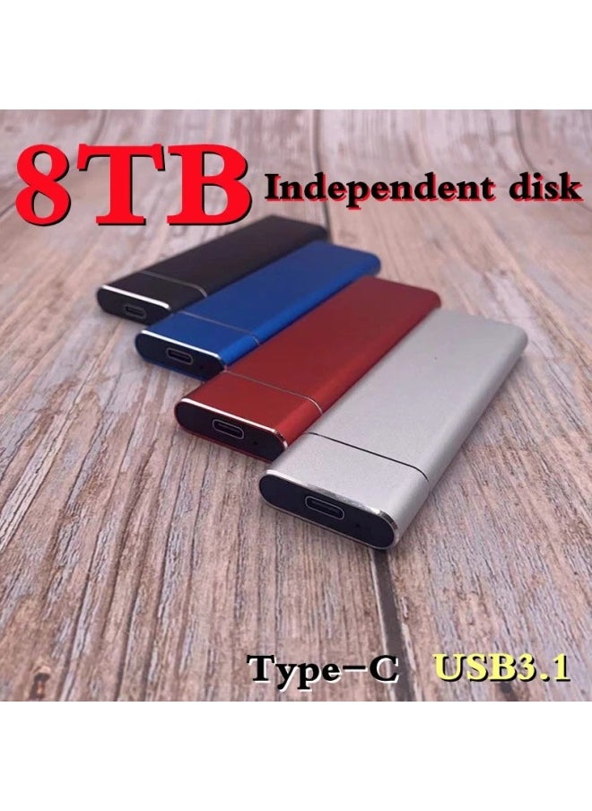 Generic Mobile Hard Disk SSD Super Capacity 500GB-128TB Expansion Upgrade Solid State Disk-Capacity:8TB-Interface:Orange  - Image 2