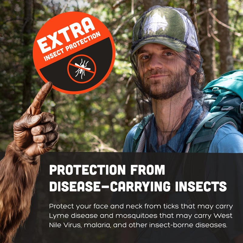 Ben's InvisiNet Xtra with Insect Shield - Comfortable Bug-Repelling Net with Permethrin & Drop Neck Design - High-Visibility Head Net with Pull String Sack - Image 5