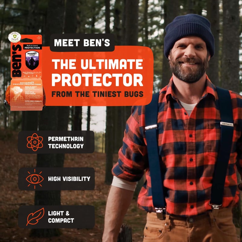 Ben's InvisiNet Xtra with Insect Shield - Comfortable Bug-Repelling Net with Permethrin & Drop Neck Design - High-Visibility Head Net with Pull String Sack - Image 2