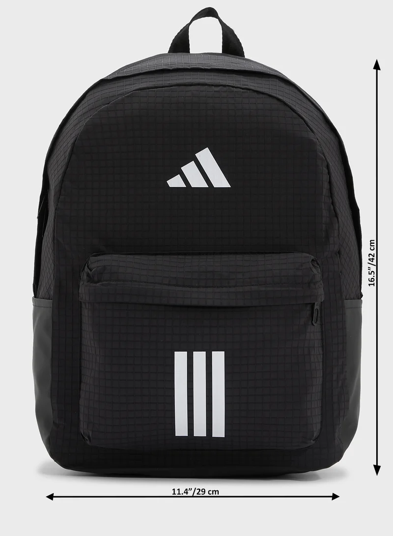 adidas حقيبة ظهر أساسية بثلاث خطوط للمدرسة