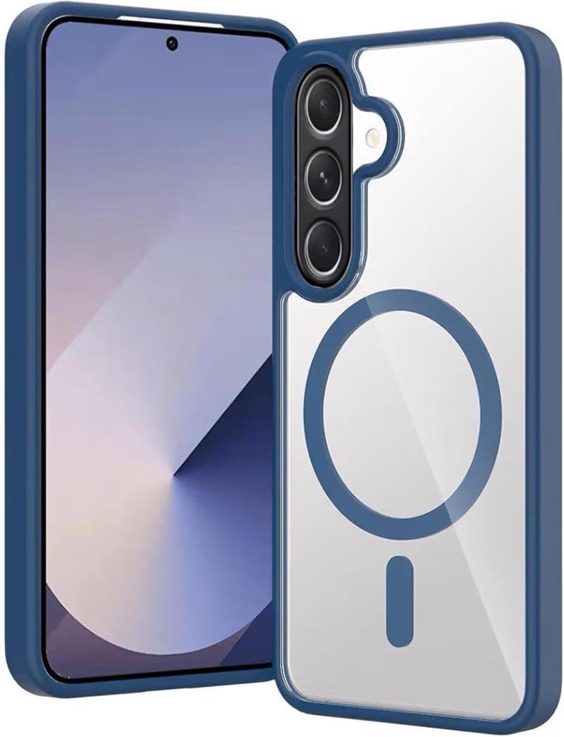 Grabist Phone Case For Samsung Galaxy A16 4G /A16 5G, Crystal Clear Case Not Yellowing, Compatible with MagSafe, Shockproof Transparent Back Cover with Colored Frame (Navy Blue) - Image 2