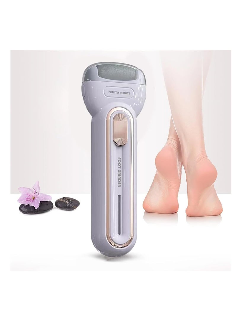 SYOSI Purple Electric Feet Callus Remover - Portable USB Rechargeable Foot File Pedicure Tool with 3 Grinding Heads, Ideal for Dead Skin and Hard Calluses - Image 2