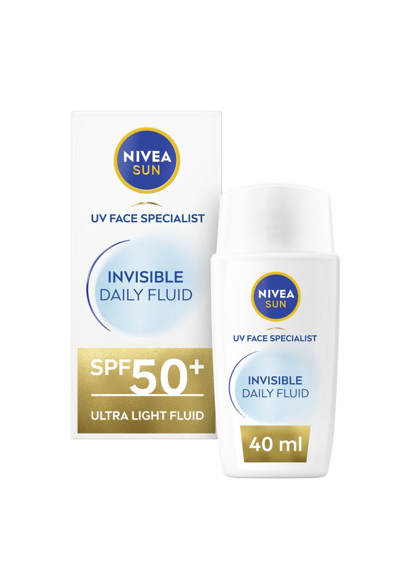 Nivea Invisible Daily Sun Fluid  SPF 50+ With Niacinamide 40ml  - Image 1