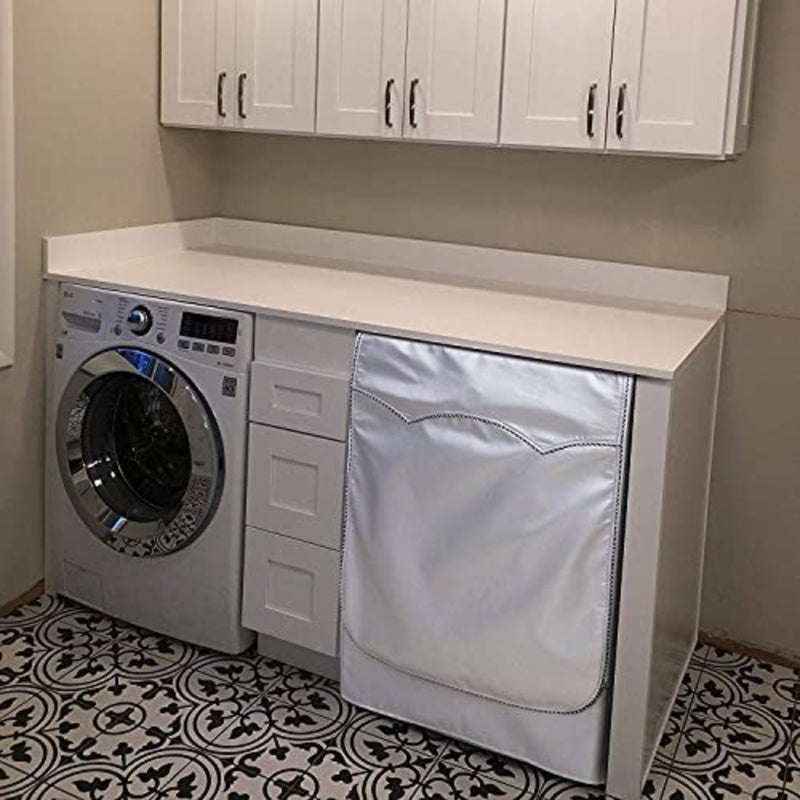 For full-automatic roller washer dryer use, silver-coated Oxford cloth cover, gray color, waterproof, sun-resistant and dust-proof - Image 2