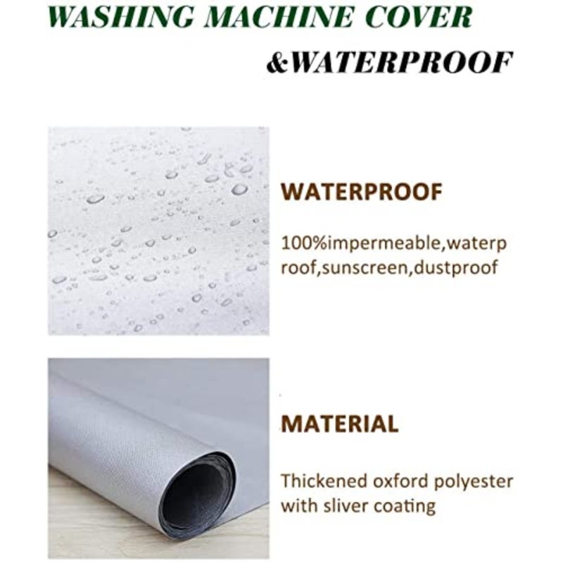 For full-automatic roller washer dryer use, silver-coated Oxford cloth cover, gray color, waterproof, sun-resistant and dust-proof - Image 5