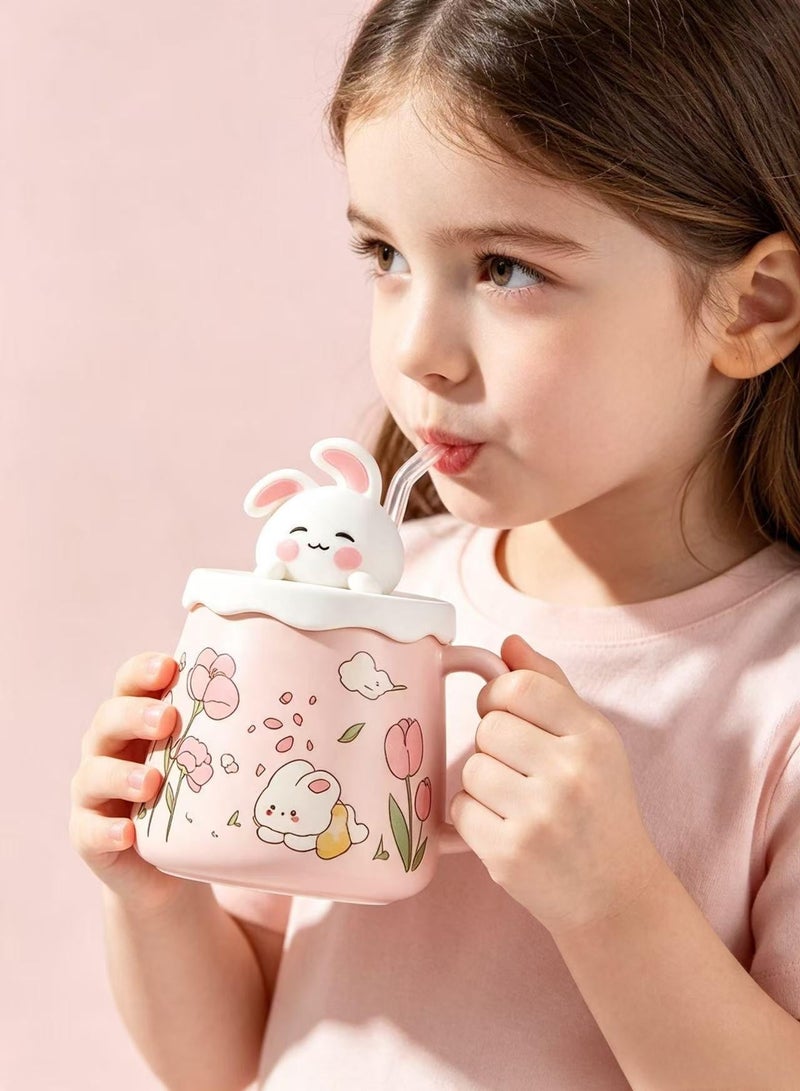 Nestvel Cute Rabbit Themed All-in-One Gift Set - Karaoke Speaker, Ceramic Cup & Decor Toy Hamper, Perfect Birthday & Party Gift for Girls Kids, Ideal for Home Decoration & Family Fun - Image 3