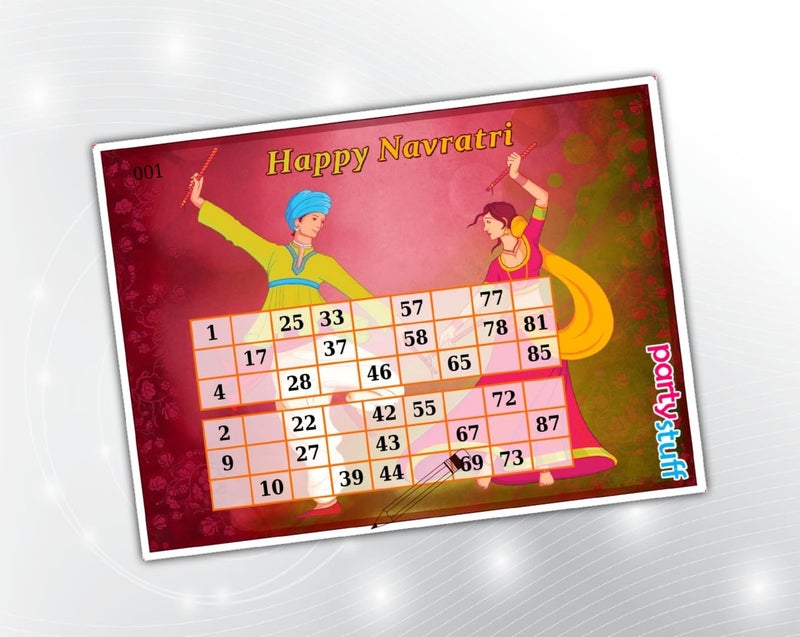 PartyStuff Tambola Housie - Navratri Dandiya kukuba (16 Piece) - Image 1