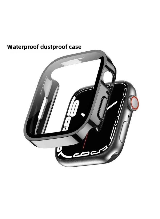 Generic - For Apple Watch 10 46mm Waterproof Case Ultra Protective Integrated Electroplating Dustproof Version With Frosted Surface-Color:(Transparent) Packaging With Carton-Appearance Size:41mm - Image 1