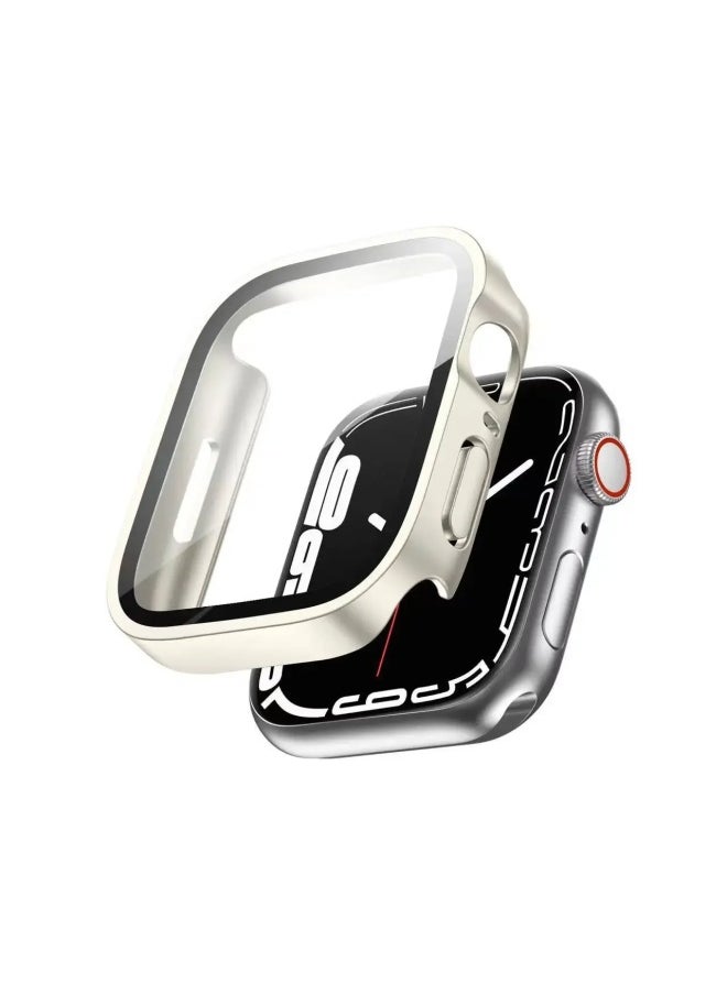 Generic - For Apple Watch 10 46mm Waterproof Case Ultra Protective Integrated Electroplating Dustproof Version With Frosted Surface-Color:(Transparent) Packaging With Carton-Appearance Size:41mm - Image 1