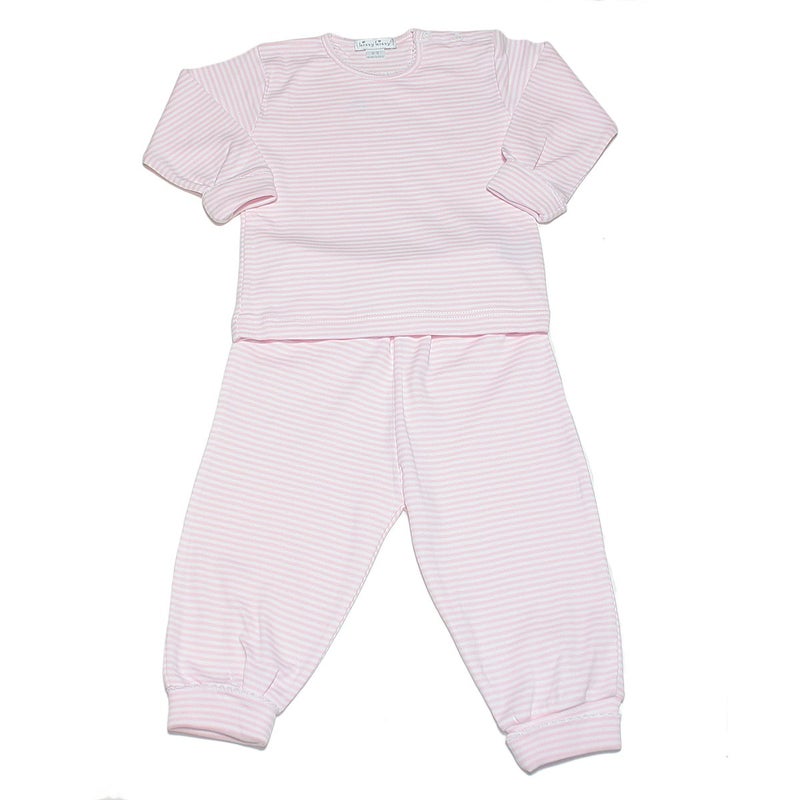 Kissy Kissy - Simple Stripes LS Tee and Pants - Pink-0-3mos - Image 4
