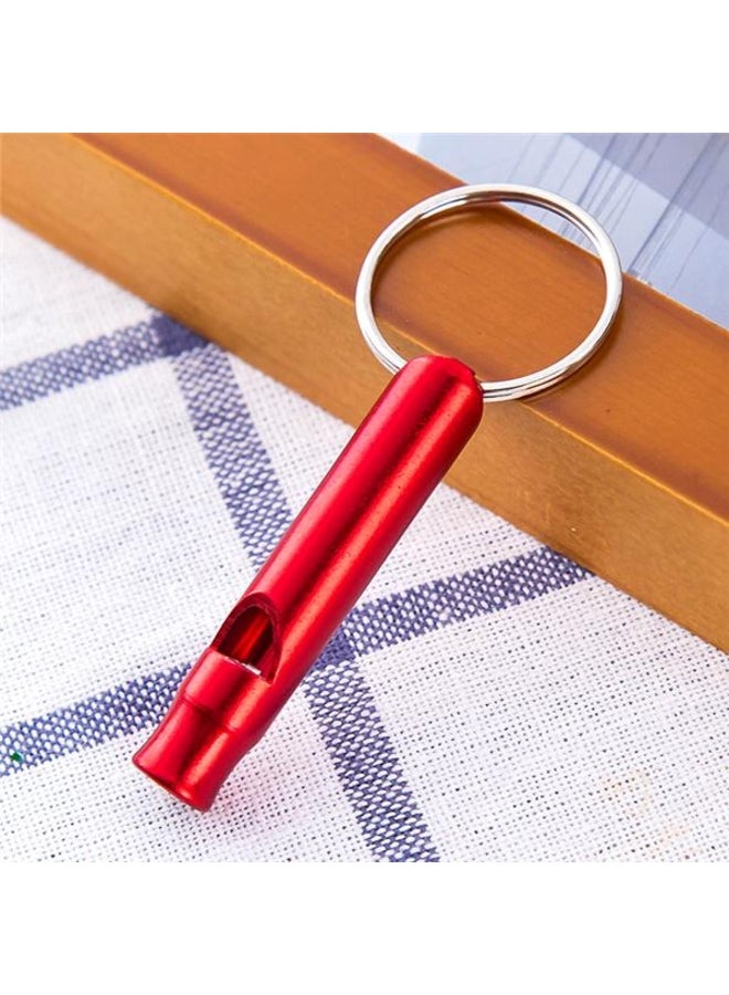 Generic Outdoor Metal Whistle Pendant With Keychain Keyring For Survival Emergency