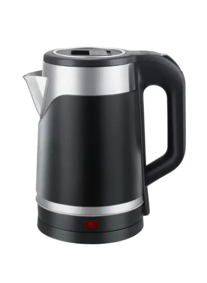 Silver Love Electric Kettle SC-318, 2.0L Capacity, 1500W Fast Boil, Stainless Steel Body, Water Level Indicator, Removable & Washable Filter, Black - Image 1