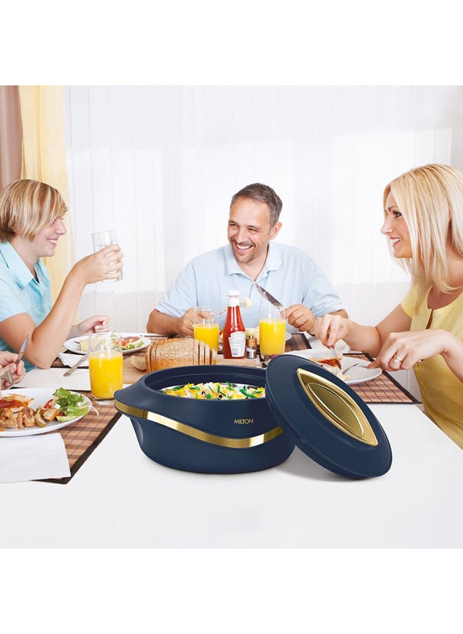 Milton - Pearl Inner Stainless Steel Jr. Set of 3 (455 ml, 860 ml, 1270 ml), Blue | BPA Free | Food Grade | Easy to Carry | Easy to Store | Chapati | Roti | Curd Maker - Image 1