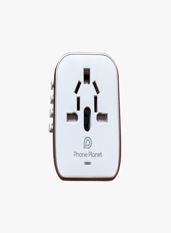 Phone Planet Universal Travel Adapter with 4 USB Ports - Black - Image 4
