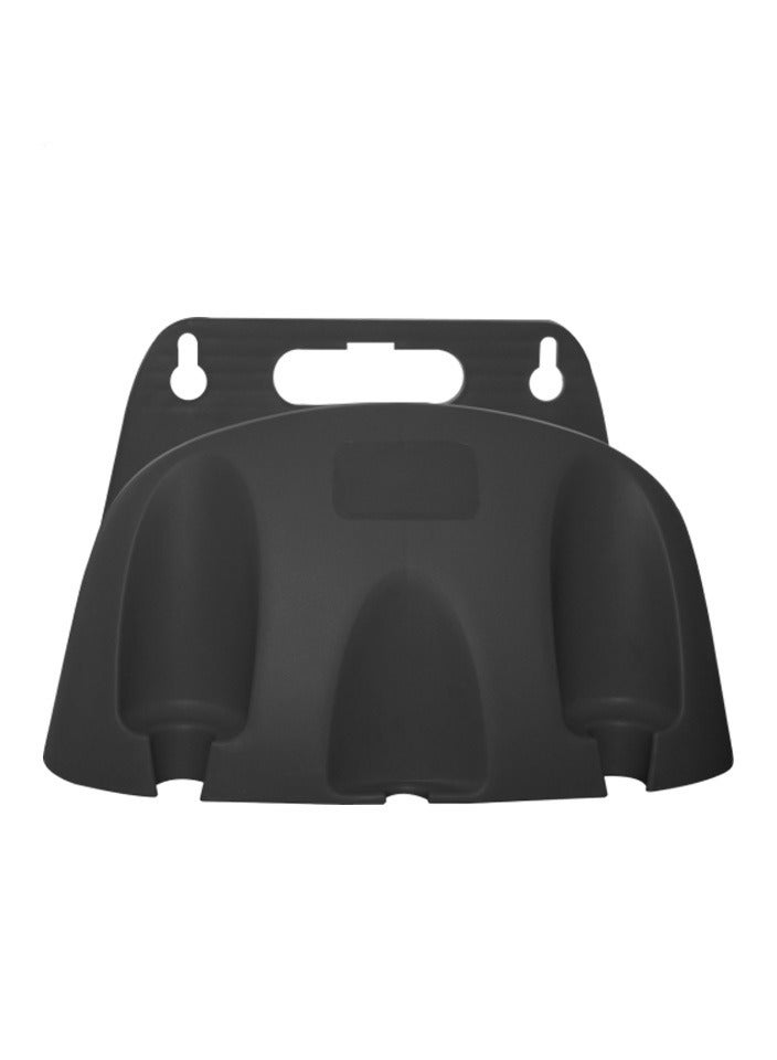 SYOSI حامل خرطوم مثبت على الحائط، منظم خرطوم الحديقة، رف تخزين كابلات خرطوم، شماسة خرطوم، مثبت على السور، صندوق تخزين خرطوم، قبضة مريحة ومقاومة للصدأ - أداة حديقة مهنية (أسود) - Image 5