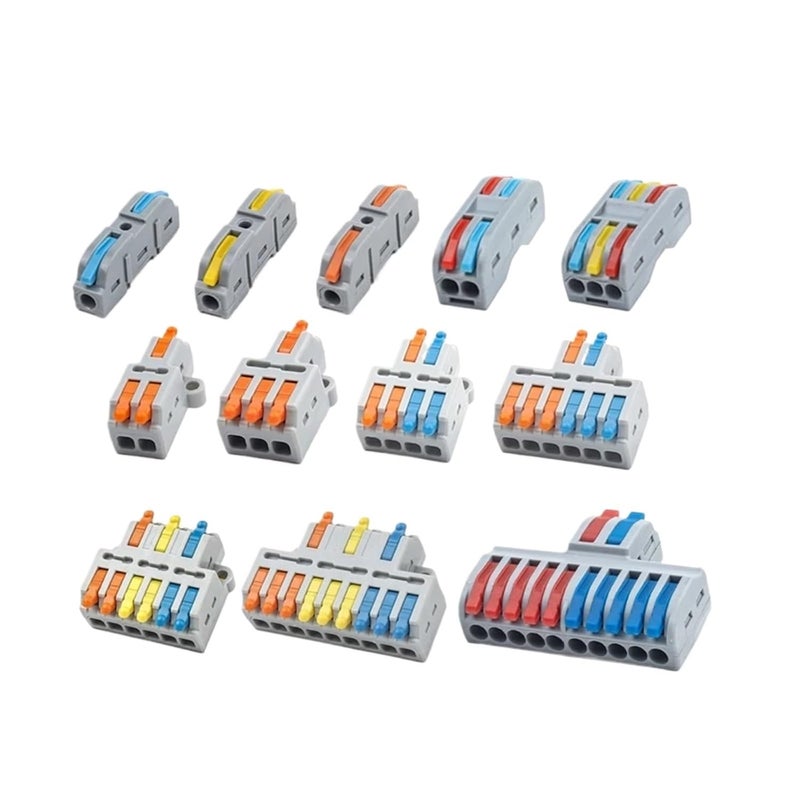 10PCS Lever Wire Connectors Electrical Splicing Push In Terminals Block SPL 82 - Image 3