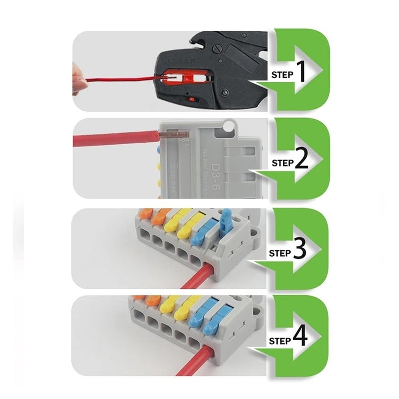 10PCS Lever Wire Connectors Electrical Splicing Push In Terminals Block SPL 82 - Image 5