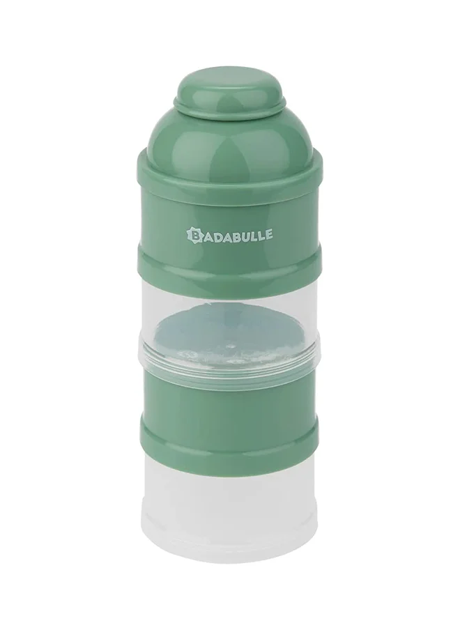 Badabulle Babydose Formula Dispenser, Milk Powder Scoop, 4 Compartments, Green