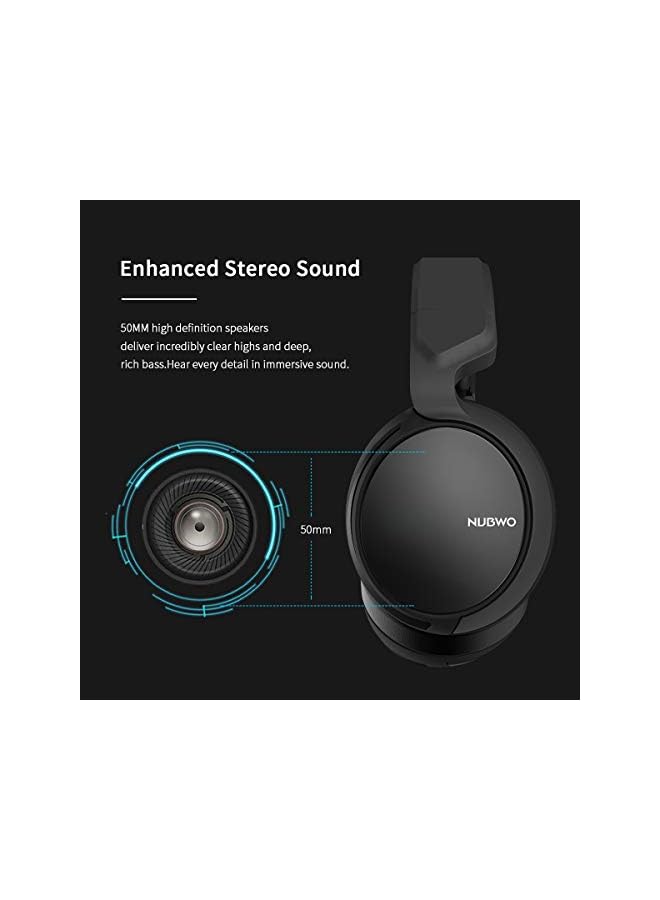 نوبو سماعات رأس للألعاب مزودة بجهير عميق ومزودة بميكروفون باللون الأسود N12 - Image 3