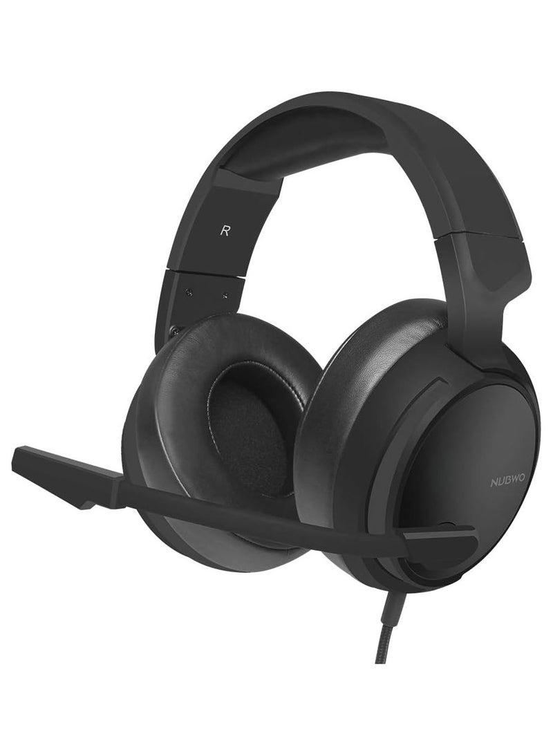 نوبو سماعات رأس للألعاب مزودة بجهير عميق ومزودة بميكروفون باللون الأسود N12 - Image 1