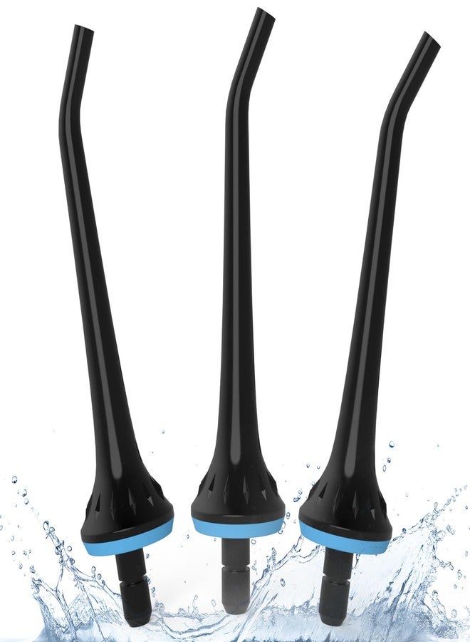 Cordro Replacement Tips for Oralfree,Nicwell,Nicefeel,COSLUS,Mospro,Zerhunt,McNaval Water Flosser, Replacement Heads Oral Irrigator Jet Tip Nozzel,Blcak（3 Pack） - Image 1