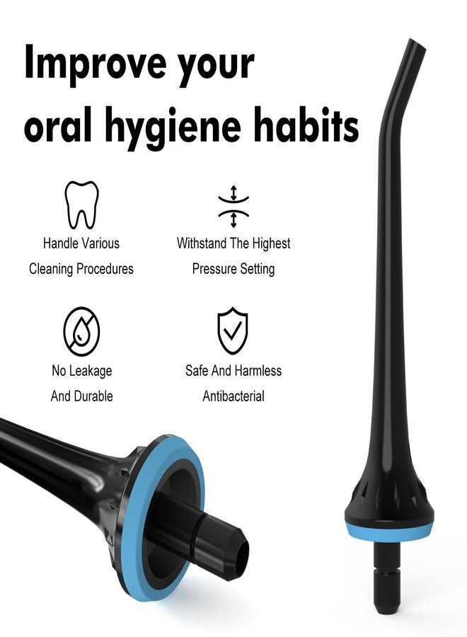 Cordro Replacement Tips for Oralfree,Nicwell,Nicefeel,COSLUS,Mospro,Zerhunt,McNaval Water Flosser, Replacement Heads Oral Irrigator Jet Tip Nozzel,Blcak（3 Pack） - Image 3