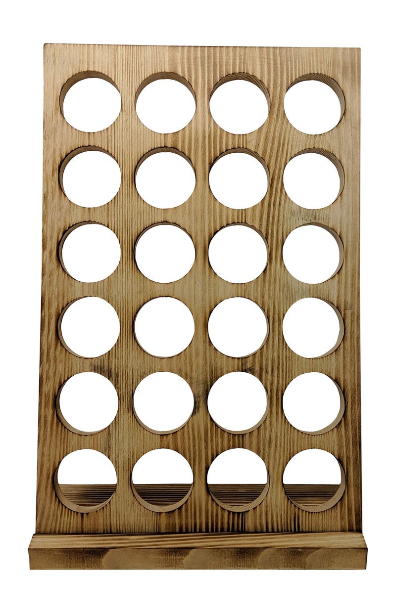 Giannas Home Gianna's Home Rustic Farmhouse Country Distressed Wood Coffee Pod Holder For K-Cups, 24 Capacity (Torched Wood) - Image 2