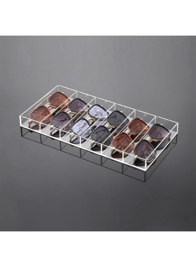 Premium Grade Acrylic Sunglasses Display Organizer, 6 Slot Clear Eyeglasses Storage Case Tray - Image 4