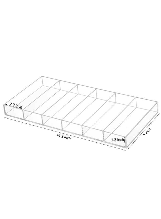 Premium Grade Acrylic Sunglasses Display Organizer, 6 Slot Clear Eyeglasses Storage Case Tray - Image 2