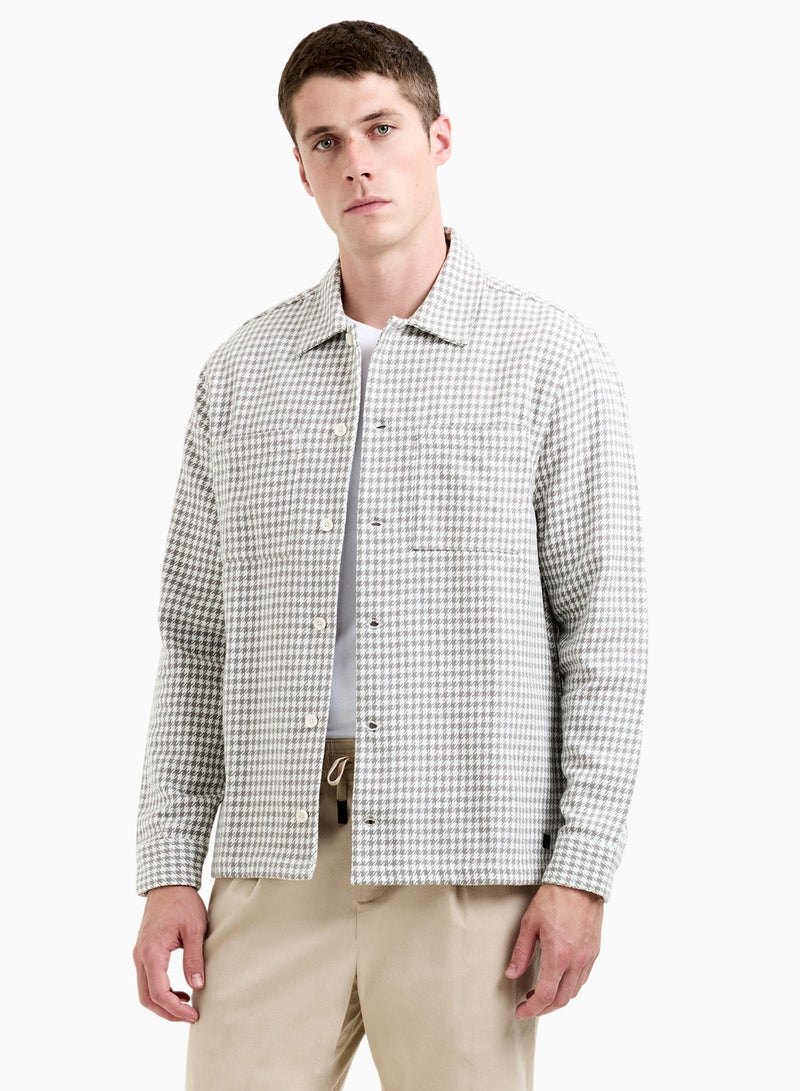 French Connection Houndstooth Button Through Jacket - Image 1