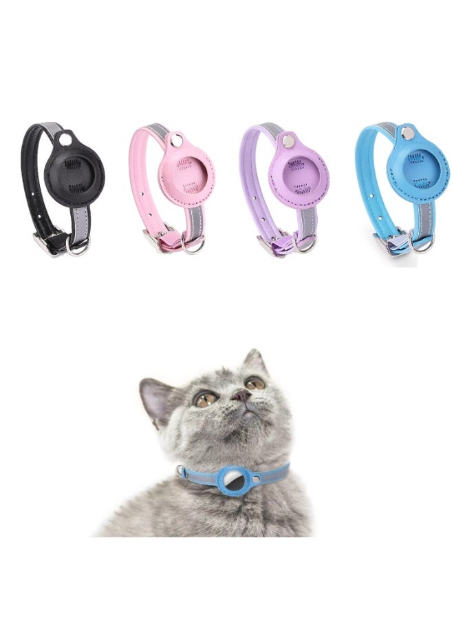 طوق عاكس للقطط والكلاب مزود بإبزيم أمان وحامل مقاوم للماء لبطاقة Apple Air Tag. طوق متوافق مع بطاقة Apple Air Tag. - Image 5