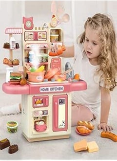 DMG TECH Kitchen Toy for kids, Play Kitchen Set Role Playing Game Pretend Food and Cooking Playset, Kids Toy Kitchen Set with Play Sink, Spray, Realistic Light & Sound, for 3 4 5 6Years Old Girls Boys