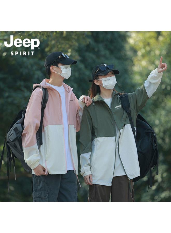 JEEP SPIRIT New Men'S And Women'S Outdoor Sunscreen Skin Clothing Lightweight Loose Breathable Couple'S Fashion Coat