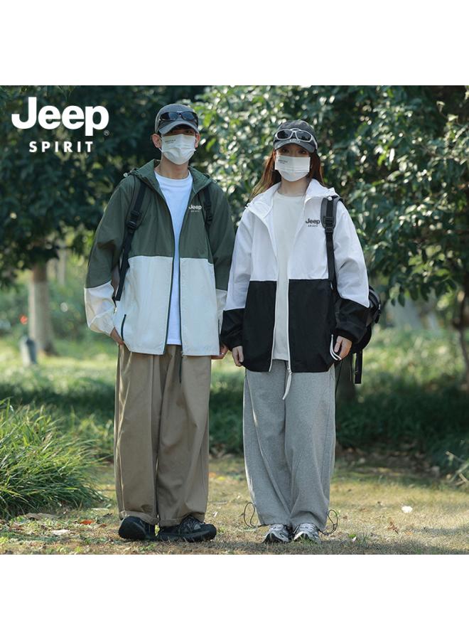 JEEP SPIRIT New Men'S And Women'S Outdoor Sunscreen Skin Clothing Lightweight Loose Breathable Couple'S Fashion Coat