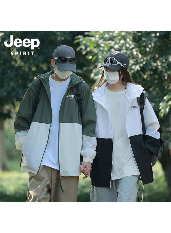 JEEP SPIRIT New Men'S And Women'S Outdoor Sunscreen Skin Clothing Lightweight Loose Breathable Couple'S Fashion Coat