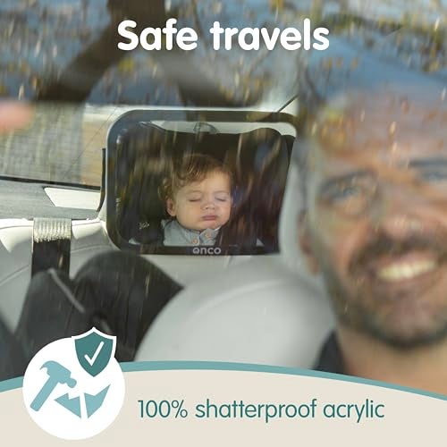 Onco Fixed Headrest Baby Car Mirror - Tesla-Compatible Car Mirror for Baby, 100% Shatterproof & Shake-Proof, Non-Slip with 360° Rotation, Newborn Must Haves - Image 5
