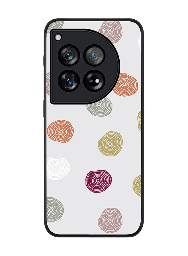 Stylizedd Rugged Black edge case for OnePlus 12R / OnePlus Ace 3 5G, Slim fit Soft Case Flexible Rubber Edges Anti Drop TPU Gel Thin Cover -  Circular Scribbles - Image 1