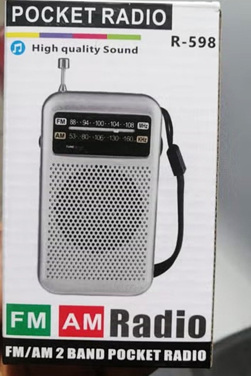 R-598 Portable Pocket Radio - FM/AM Dual Band Radio with Clear Sound - Image 3